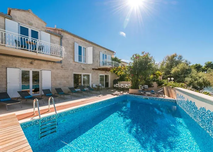 Luxury Beachfront Villa Casa Mare With Heated Pool Near Supetar - Brac * Supetar